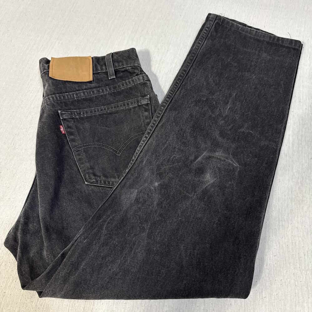 Vintage Levis 550 Relaxed Fit Black Jeans Made in USA 34x32 550-0260 1997